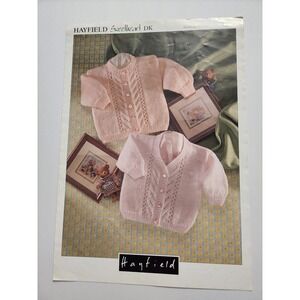 Hayfield‎ Sweetheart Baby Cardigan Sweater Knitting Pattern